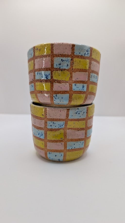 Checkered Dimple Cup
